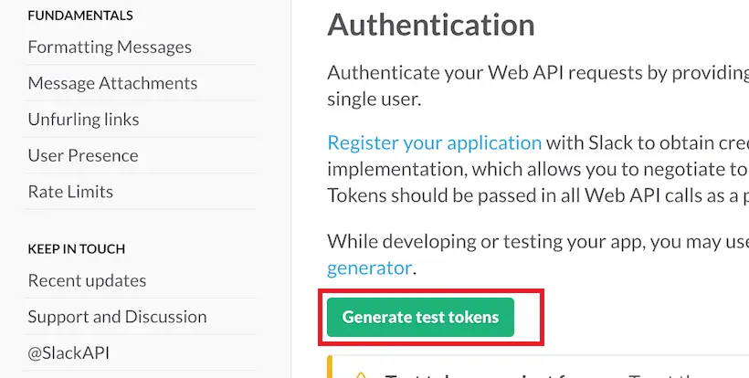 slack-generate-test-token