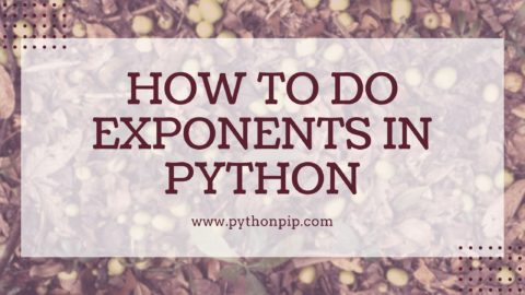 How To Do Exponents in Python - pythonpip.com