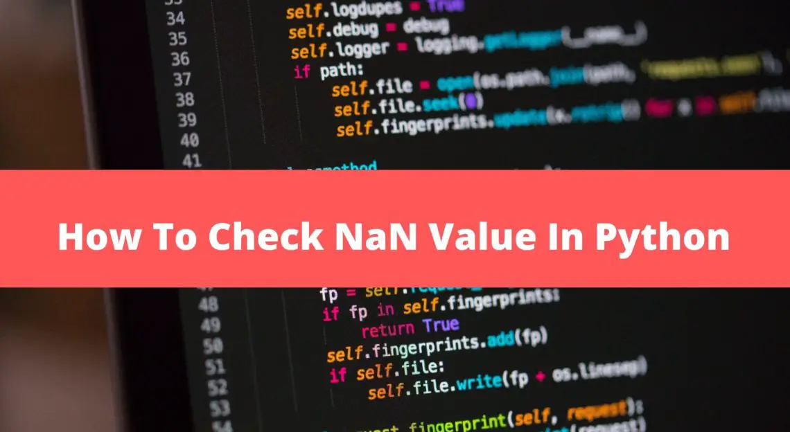 Check If String Value Is Nan Python