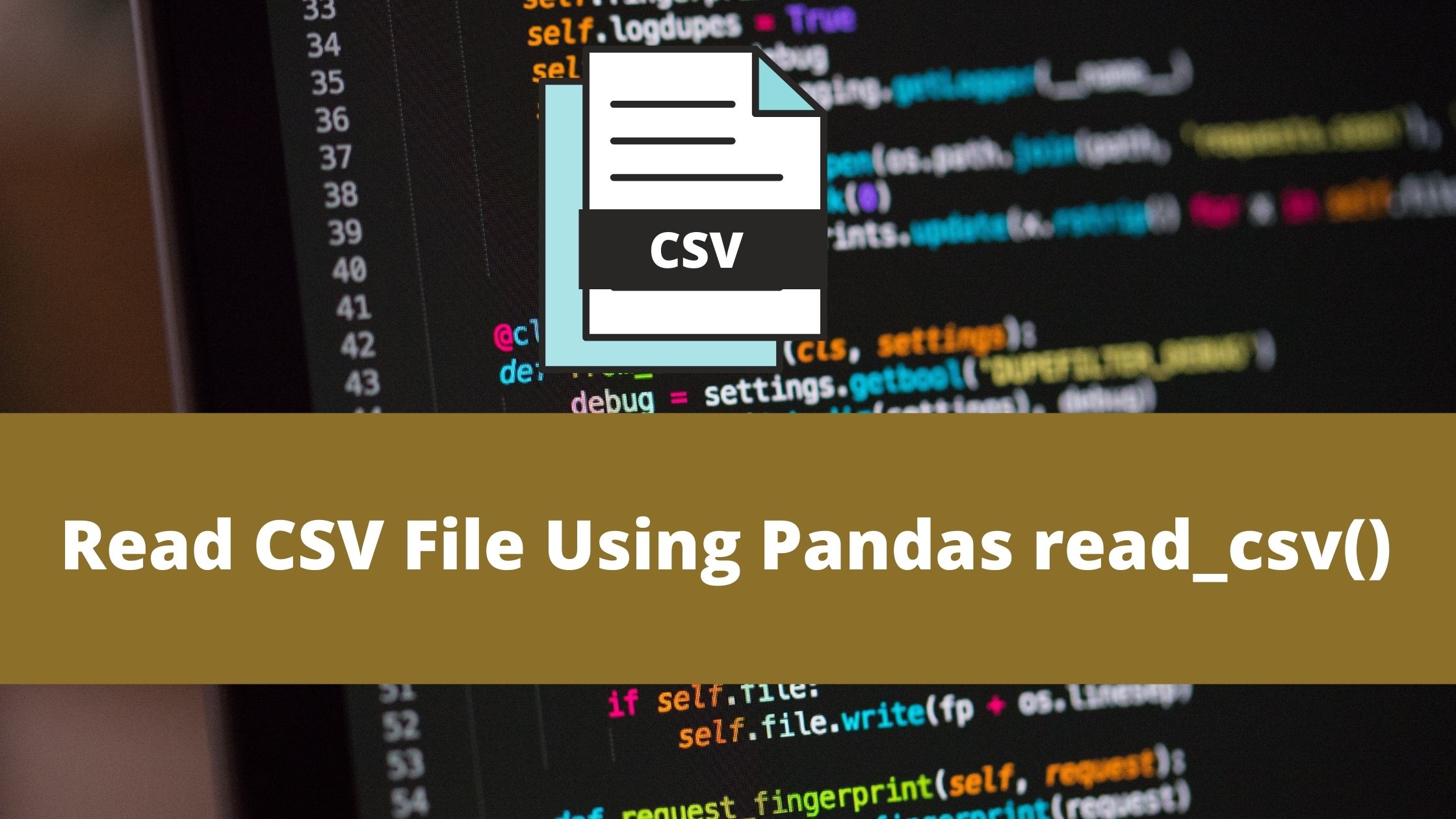 Read Csv File Using Pandas Readcsv 7878