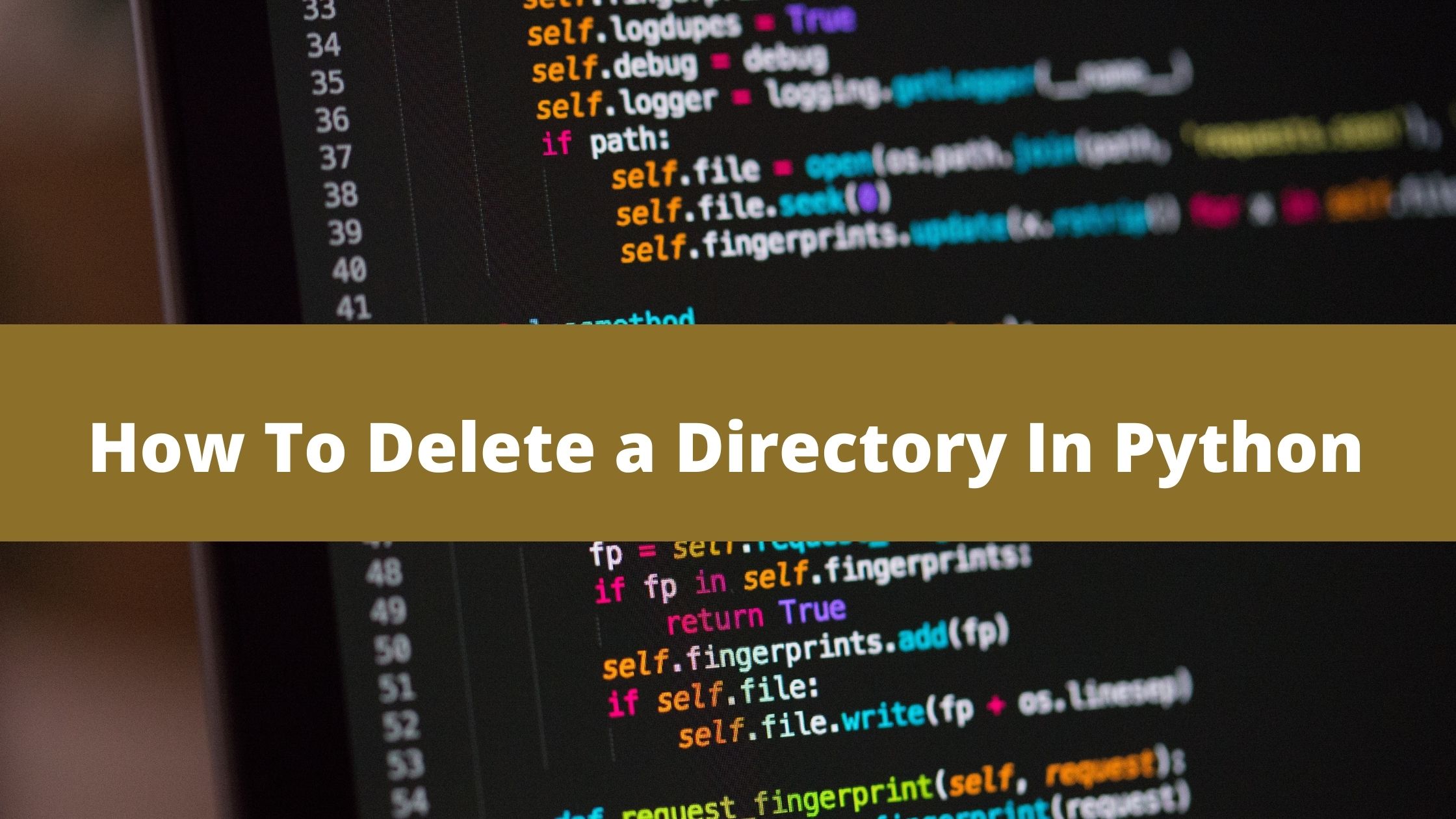 How To Delete A Directory In Python Pythonpip