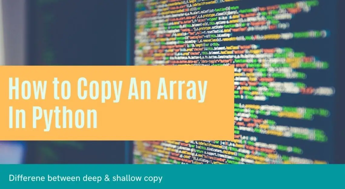 array assignment copy python